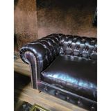 3A Mobilya Chesterfield Koltuk Takımı Suni Deri ve Ahşap 3+1+1 Takım Şık Tasarım