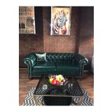 3A Mobilya Dark Green Chesterfield Kanepe