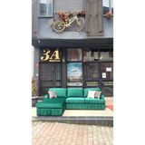 3A Mobilya Emerald Green L Kanepe Köşe Koltuk - Yeşil