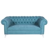 3A Mobilya İkili Turkuaz Chesterfield
