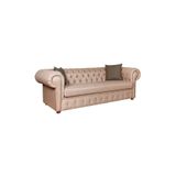 3A Mobilya Keten Chesterfield Kanepe