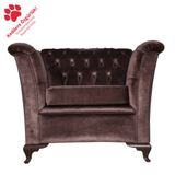 3A Mobilya Modern Tekli Kahverengi Chesterfield