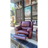 3A Mobilya Premium Comfort Hakiki Italyan Deri Mekanizmalı Berjer