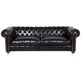 3A Mobilya Pullap Black Chesterfield