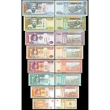 3Alp Koleksiyon Moğolistan 1-5-10-20-50-100-500-1000 Tuğrik, 2014-2020, 8 Li Set, Çil, Eski Yabancı Kağıt Para