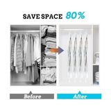 3'lü Askılı Vakumlu Hurç Elbise Torbası Kılıfı 145X70 105X70 90X60 Vakumlu Gamboç Kıyafet Koruma ve Saklama Çantası Dolap Düzenleyici Organizer