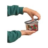 3'lü Set Sızdırmaz Kapaklı Kare Erzak Saklama Kabı 650ML - 1300ML - 1900ML Antrasit - 0 Siyah - Option-1