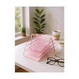 3'lü Toz Pembe Evrak Rafı ND-1022 - standart
