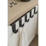 3art Metal 5'li Siyah Metal Dolap İçi Askılık - Mutfak Banyo ve Gardırop Düzenleyici