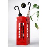 3art Metal Dekorasyon Dekoratif Telefon Kulübesi Şemsiyelik - Şemsiye Standı - Modern Ev & Ofis Giriş Aksesuarı - 45 cm