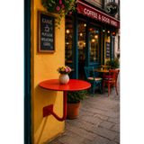 3Art Metal Dekorasyon Tic.Ltd.Şti Cafe & Balkon İçin Tak Çıkar Duvar Sehpası - Pratik Tak Çıkar Sistemli Duvar Sehpası