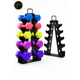 3Art Metal Dekorasyon Tic.Ltd.Şti Dambıl Standı - Ağırlık Rafı - Dumbbell Düzenleyici Ev Spor Salonu - Fitness Ekipmanlık