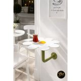 3Art Metal Dekorasyon Tic.Ltd.Şti Duvara Monte Papatya Sehpa – Mini Balkon & Kafe Masası, Modern Dekoratif Çay Kahve Sehpası