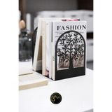 3art Metal Dekoratif Kitap Tutucu – Ağaç Figürlü Kitap Desteği, Modern Bookend Seti