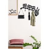 3Art Metal Dekoratif Metal Askılık - Duvar Askısı - Banyo Hol Antre Askısı