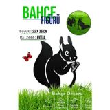 3Art Metal Dekoratif Metal Bahçe Süsü - Bahçe Dekorasyonu - Saksı Üstüne Heykel Figürü