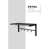 3art Metal Dekoratif Metal Duvar Rafı Duvar Askısı - Portmanto Askısı Antre Hol Askılık Raf