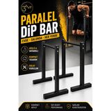 3Art Metal Dips Paralel Bar -Ev Tipi Spor Aleti - Vücut Ağırlığı Egzersiz Standı - Şınav Calisthenics Fitness Ekipmanı - Siyah
