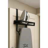 3art Metal Kapı Arkası Ütü ve Ütü Masası Askılığı | Mat Siyah Metal Stand | Yer Tasarruflu Organizer