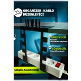 3art Metal Masa Altı Metal Kablo Düzenleyici & Organizer - Priz Tutacağı- Kablo Karmaşasına SON