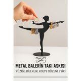 3Art Metal Metal Balerin Takı Askısı - Yüzük, Bileklik, Kolye Düzenleyici | Şık Masa Üstü Takı Organizeri