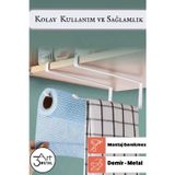 3art Metal Metal Kağıt Havluluk Mutfak Düzenleyici - Peçetelik - Banyo Askısı - Dolap İçi Düzenleyici