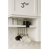 3art Metal Metal Kancalı Fincan, Kupa, Cezve Askısı- Kravat ve Kemer Askısı - Dolap İçi Askı - Banyo Askısı