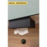 3Art Metal Metal Peçetelik – Duvara Monte Metal Kağıt Havlu & Peçete Tutucu - Modern Minimal Tasarım