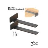 3art Metal Metal Raf Ayağı - Metal Destek Aparatı - 4 Lü