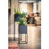 3art Metal Saksı - 2'li Set Ayaklı Saksılık - Dekoratif Metal Saksılık