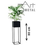 3art Metal Saksı - Ayaklı Saksılık - Dekoratif Metal Saksılık - Siyah