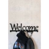 3Art Metal Welcome Yazılı Dekoratif Metal Elbise Askısı