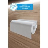 3ART Metal Yapışkanlı Metal Kağıt Havlu Peçetelik - Yapışkanlı Demir Askılık - Havluluk Banyo Askısı