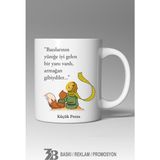 3B Baskı Reklam Promosyon Küçük Prens Temalı Porselen Kupa Bardak - Beyaz - 300 ml