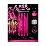 3b kids kpop mira seti+pembeaksesuar ışıklı peruk saç +pembe simli saç tozu+eldiven+yüz ve saçtaşı(videolu)