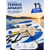 3B Paddle Board Sup Board Kano Ikili Termos Kupa Eşya Tutucu - Krem