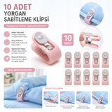 3B Trend 10 Adet Yorgan Sabitleme Klipsi Nevresim Yorgan Kaydırmaz Klips Battaniye Çarşaf Sabitleyici