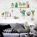 3B Trend Bitki Tasarım Duvar Sticker Bitki Saksı Desen Duvar Çıkartması Duvar Dekorasyonu