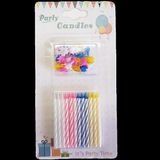 3b Trend Doğum Günü Mumları 24 Adet Renkli Spiral Birthday Candles - Çok Renkli - 1