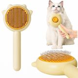 3B Trend Kedi ve Köpekler İçin Pati Görünümlü Tüy Toplama Tarağı Ergonomik Saplı Kolay Temizlenen Fırça