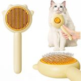 3B Trend Kedi ve Köpekler İçin Pati Görünümlü Tüy Toplama Tarağı Ergonomik Saplı Kolay Temizlenen Fırça