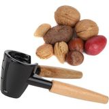 3b Trend Premium Kalite Ahşap Saplı Fındık ve Ceviz Kıracağı, Paslanmaz Çelik Kıracak - Siyah - 16*5,9 cm