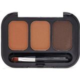 3b Trend Rose Perfect Brows 3'lü Kaş Farı Paleti No:1- 24 Saat Kalıcı Fırçalı Kaş Şekillendirme Seti - 001