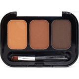3b Trend Rose Perfect Brows 3'lü Kaş Farı Paleti No:2- 24 Saat Kalıcı Fırçalı Kaş Şekillendirme Seti - 002
