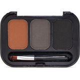 3b Trend Rose Perfect Brows 3'lü Kaş Farı Paleti No:3- 24 Saat Kalıcı Fırçalı Kaş Şekillendirme Seti - 003