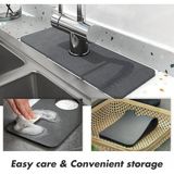 3B Trend Su Emici Lavabo Kenar Matı Sihirli Mutfak Lavabo Sıçrama Koruyucu Damlama Tutucu Mat