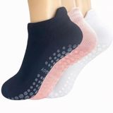 3Çift Kaydırmaz Taban Nefes Alan Çekçekli Yoga,Pilates,Spor ve Hac,Umre Tavaf Patik Çorabı ANTI-SLIP