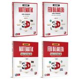 3D 2025 8. Sınıf Lgs Matematik + Fen Bilimleri Similasyon Deneme + Soru Seti 4 Kitap