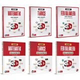3D 2025 8. Sınıf Lgs Matematik + Türkçe + Fen Bilimleri Similasyon Deneme + Soru Seti 6 Kitap