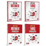 3D 2025 8. Sınıf Lgs Matematik + Türkçe Similasyon Deneme + Soru Seti 4 Kitap